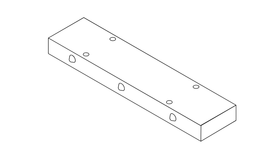 Rixson 608019 Mountain Bracket Center Hung For Overhead Concealed Closers