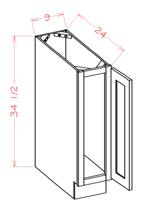 US Cabinet Depot BT9 Capital Collection Tray Base(9W x 34-1/2 H x 24D)