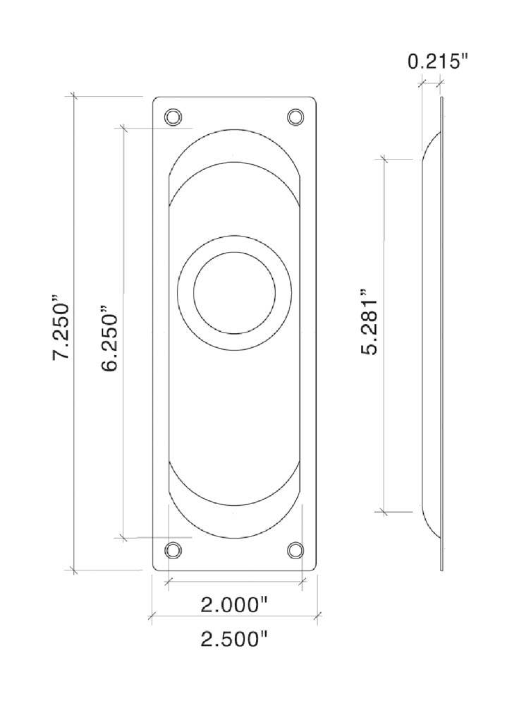 Von Morris 8219 Bryn Mawr Pocket Door Lock