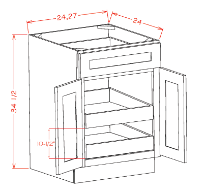 US Cabinet Depot B Double Rollout Shelf Base Kits, Capital Collection