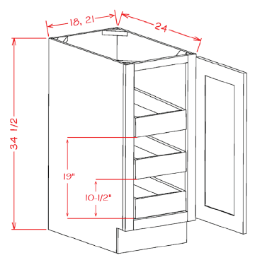 US Cabinet Depot B Triple Rollout Shelf Base Kits, Capital Collection