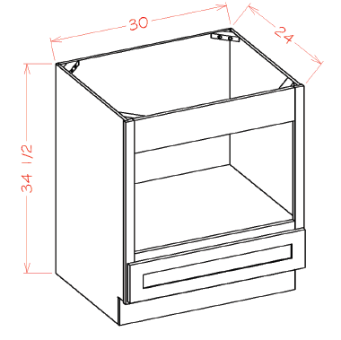 US Cabinet Depot BMW Base Microwave Cabinet, Capital Collection(30W x 34-1/2 H x 24D)