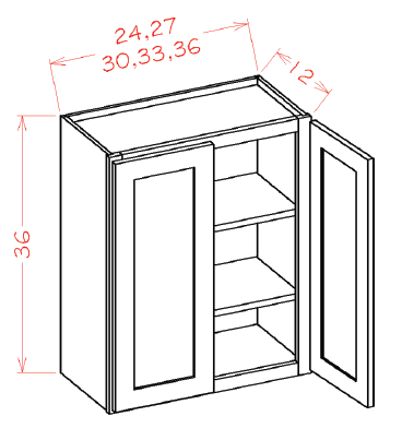 US Cabinet Depot W Double Door Wall Cabinets - 36"H, Capital Collection