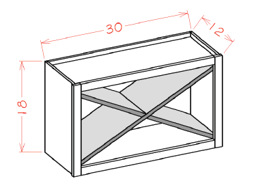 US Cabinet Depot WOC Wall Open Cabinets, Capital Collection