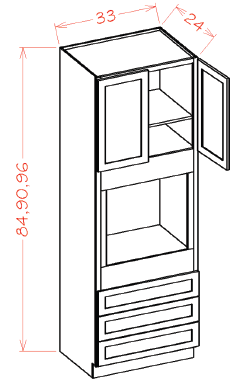 US Cabinet Depot O33 Oven Cabinets-24" Depth, Capital Collection