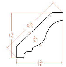 US Cabinet Depot CM8 Classic Crown Moulding, Capital Collection