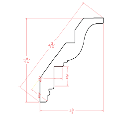 US Cabinet Depot ICM Inset Crown Moulding, Capital Collection