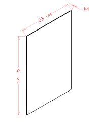 US Cabinet Depot BSV Base Skin Panel (23-1/4W x 34-1/2H x 1/4D), Capital Collection