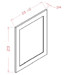 US Cabinet Depot BDEP Base Decorative End Panel (23-1/2W x 29H x 3/4D), Capital Collection