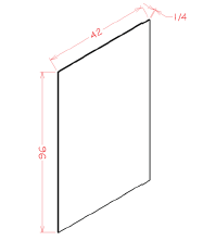 US Cabinet Depot FPV4296 Long Skin Panel, Capital Collection