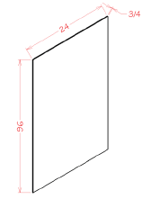 US Cabinet Depot S2496 Finished Shelf Board Panel, Capital Collection
