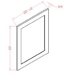 US Cabinet Depot VDEP Vanity Decorative End Panel(20-1/2W x 29H x 3/4D), Capital Collection