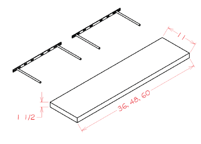 US Cabinet Depot FS Floating Shelves, Capital Collection