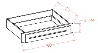 US Cabinet Depot DKD30 Desk Knee Drawer, Capital Collection