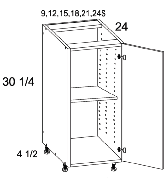 US Cabinet Depot B Full Height One Door Bases, Altaeuro