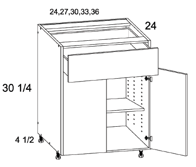 US Cabinet Depot B Altamax Two Door One Drawer Bases, Altaeuro
