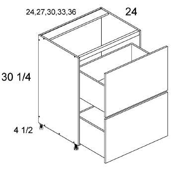 US Cabinet Depot RB2DB Altamax Two Drawer Range Bases, Altaeuro