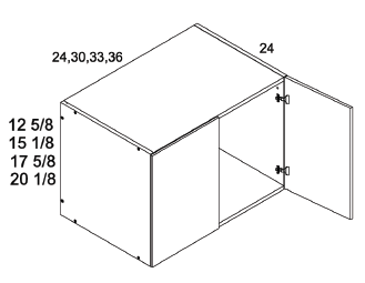 US Cabinet Depot W 24" Deep Stacker Wall Cabinets, Altaeuro