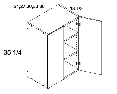 US Cabinet Depot W 35" High Wall Cabinets, Altaeuro