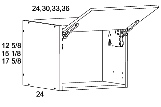 US Cabinet Depot WFD 24" Deep Blum Aventos Flip Up Door Wall Cabinets, Altaeuro