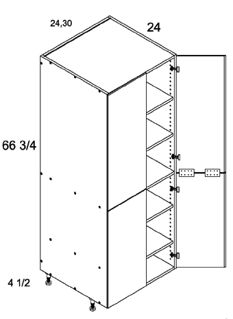 US Cabinet Depot TB Tall Four Door Utility Cabinets with Shelves, Altaeuro