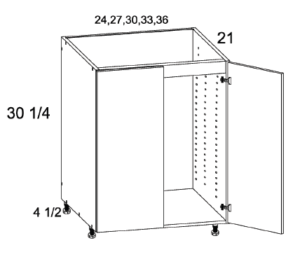 US Cabinet Depot VSB Full Height Double Door Vanity Sink Bases, Altaeuro