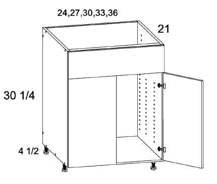 US Cabinet Depot VSB Vanity Sink Base False Front Two Door, Altaeuro