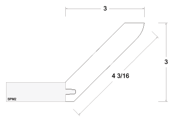 US Cabinet Depot LACM8 3" Angle Crown Moulding,Altaeuro