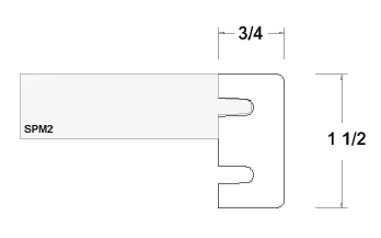 US Cabinet Depot MPF1 1-1/2" Light Rail Moulding, Altaeuro