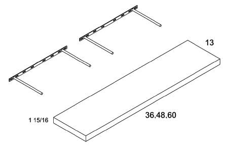 US Cabinet Depot FS Floating Shelves, Altaeuro