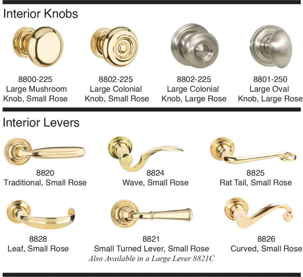Von Morris 97320 Oval/Westown Handleset With Knob, Highly Polished Brass, Uncoated