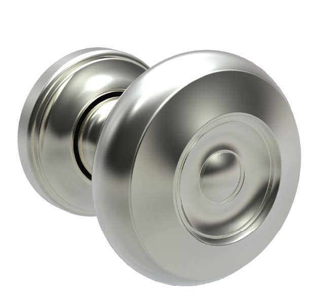 Von Morris 90222/51172 Colonial Knob With Small Colonial Rose, Entry Mortise