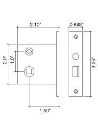 Von Morris 9 Accurate Entry Mortise Lock, Storeroom