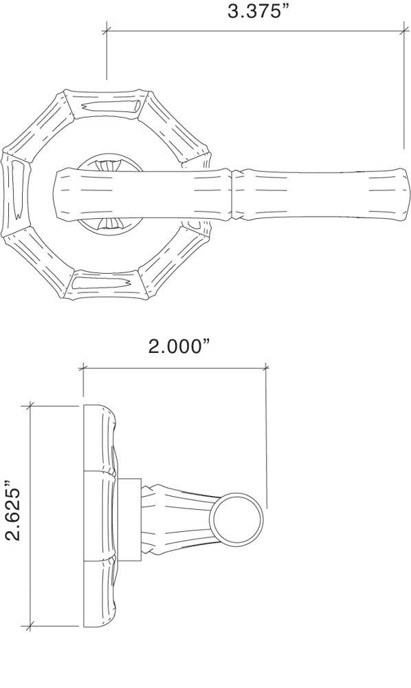 Von Morris 8830/5520 Bamboo Lever With Small Bamboo Rose, IML Mortise Sets