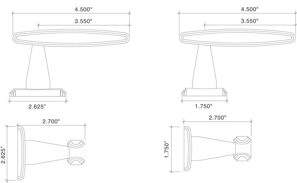 Von Morris 8829 Art Deco Sectional Trim Lever