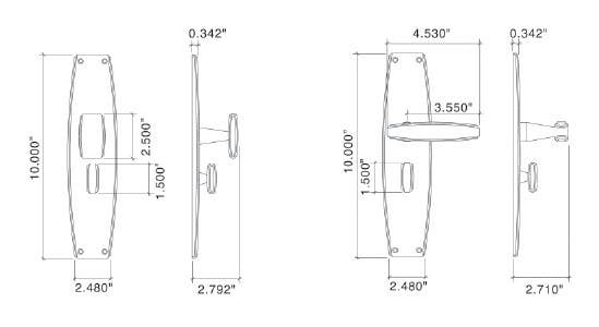 Von Morris 844 Small Ribbon & Reed Thumblatch Exterior Active