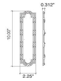 Von Morris 844 Small Ribbon & Reed Escutcheon Plate