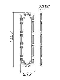 Von Morris 843 Large Ribbon & Reed  Thumblatch Exterior Active