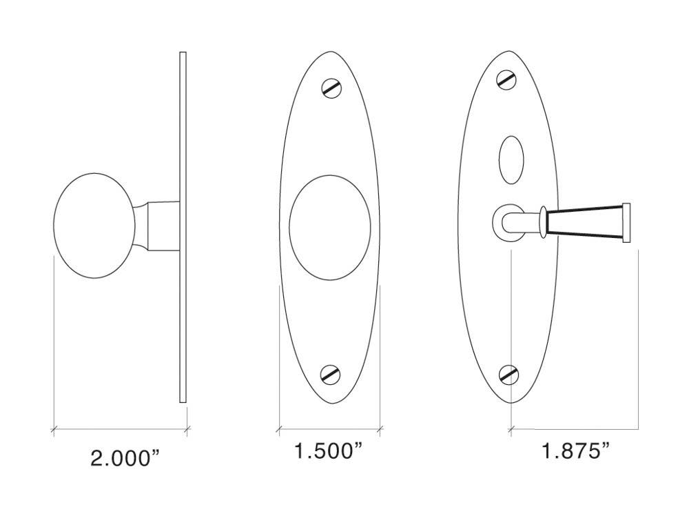 Von Morris 80 Earlham Stainless Steel Screen Door Lock Set