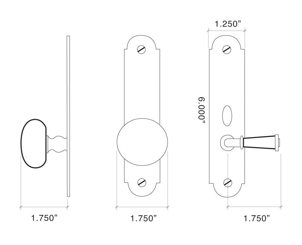 Von Morris 80 Buckingham Screen Door Lock Set