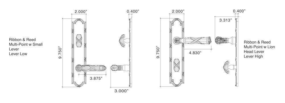 Von Morris 7 Ribbon & Reed Multi-Point Trim