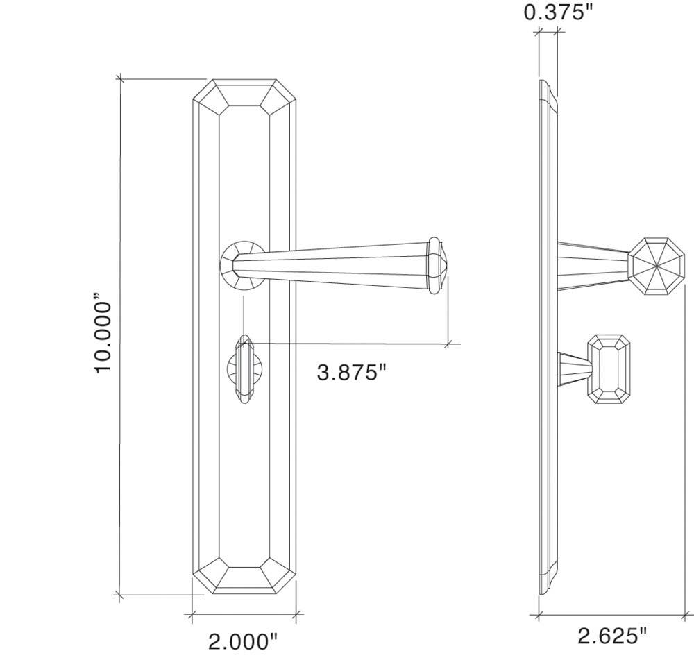 Von Morris 7 Moorestown Multi-Point Trim with Small Lever