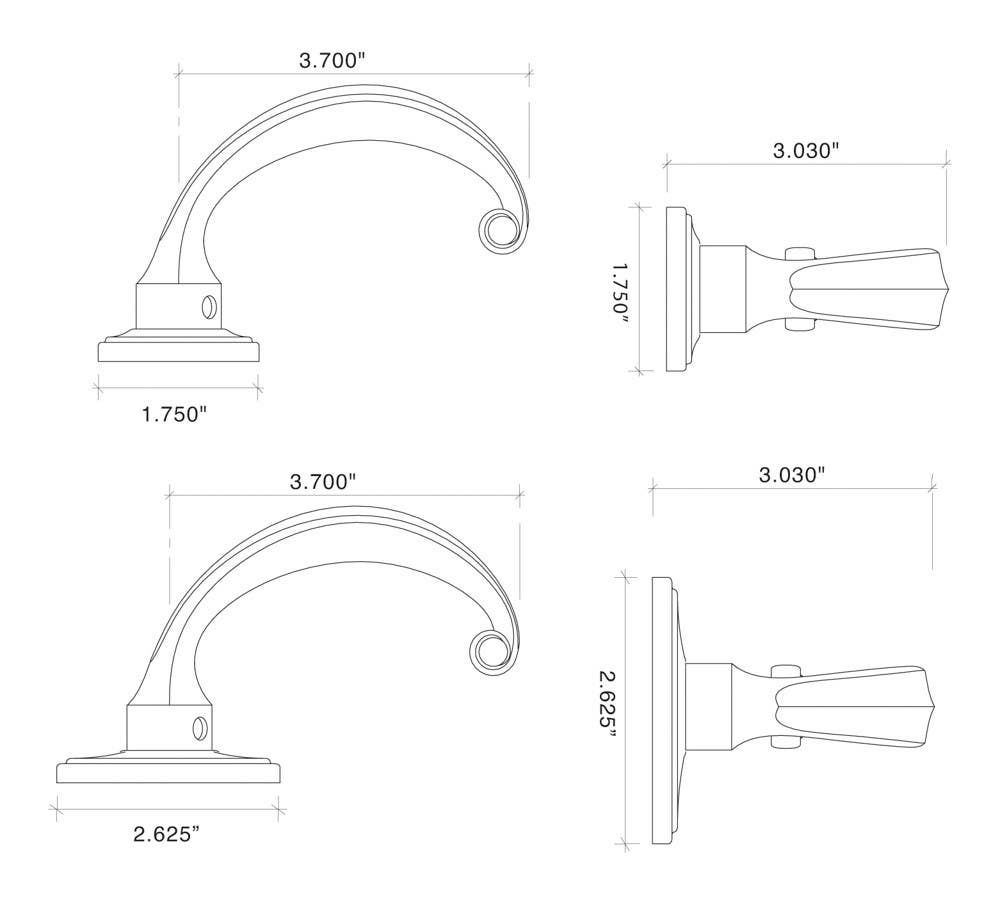 Von Morris 28012 Leaf Lever With Large Colonial Rose, Tubular Latch Sets