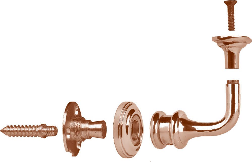 Von Morris 26-50 Traditional Handrail Bracket With Rose