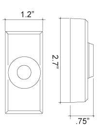 Von Morris 25 Square Bevel Bell Push