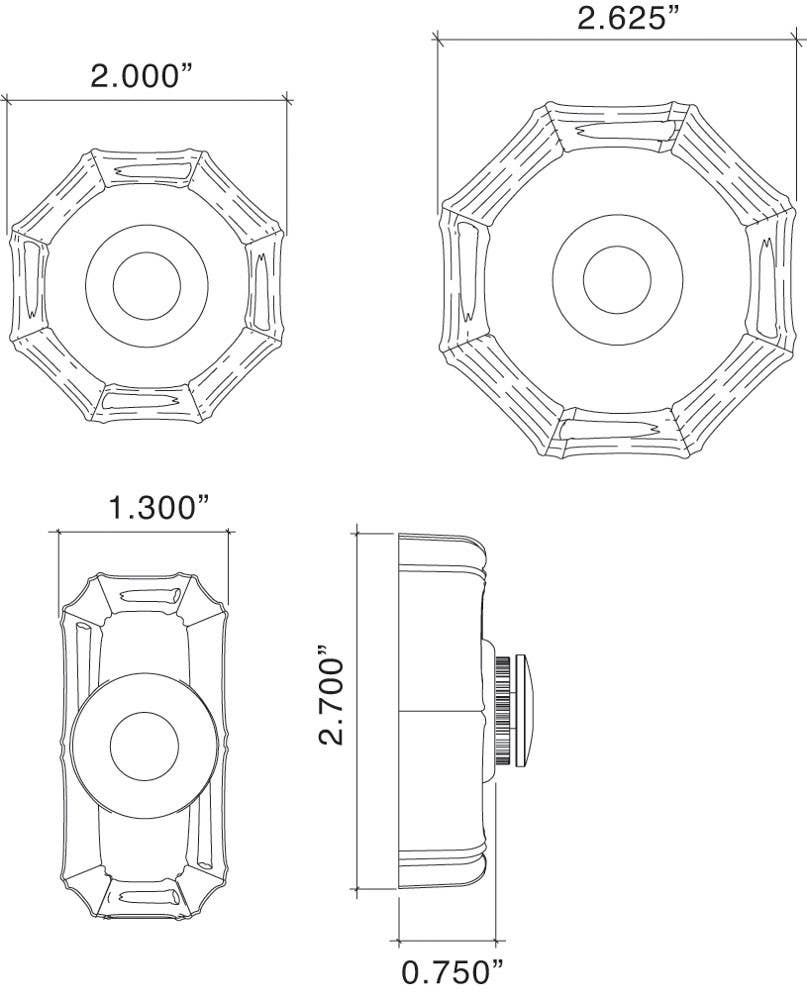 Von Morris 25 Bamboo Bell Push