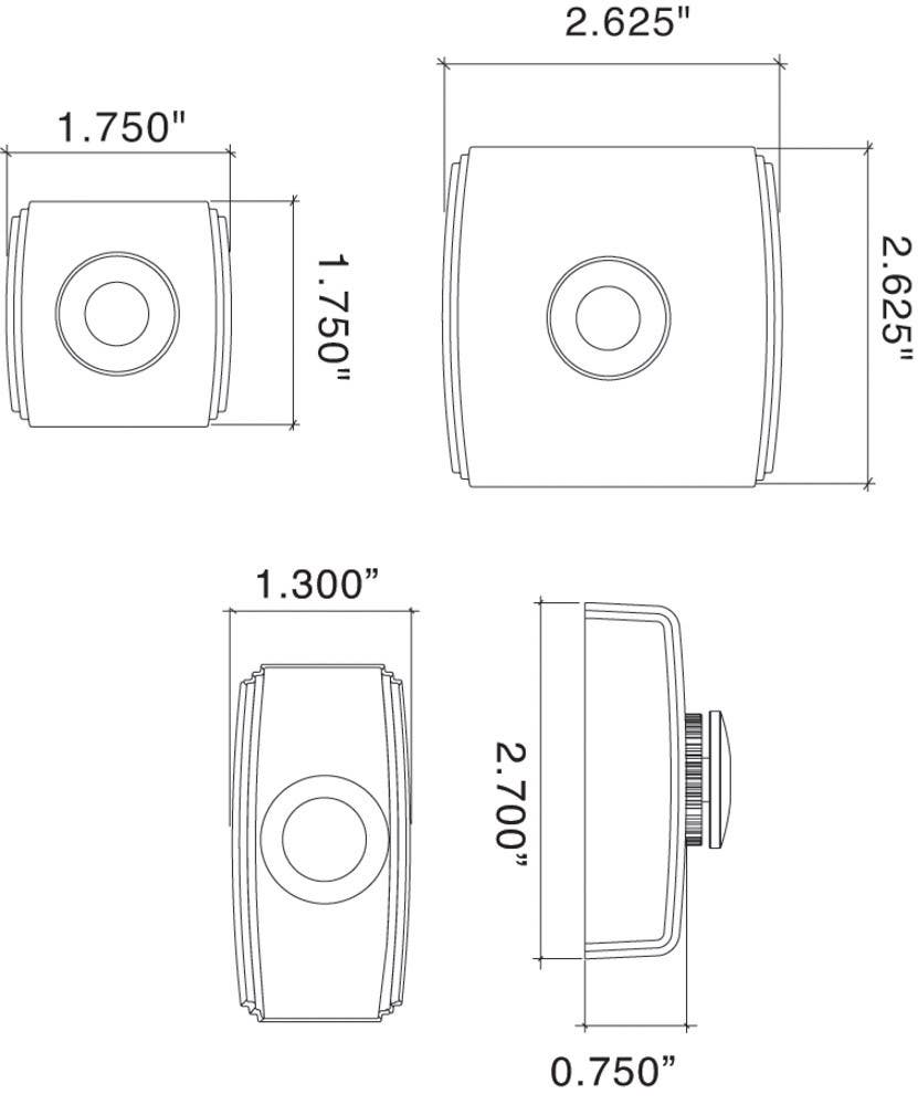 Von Morris 25 Art Deco Bell Push