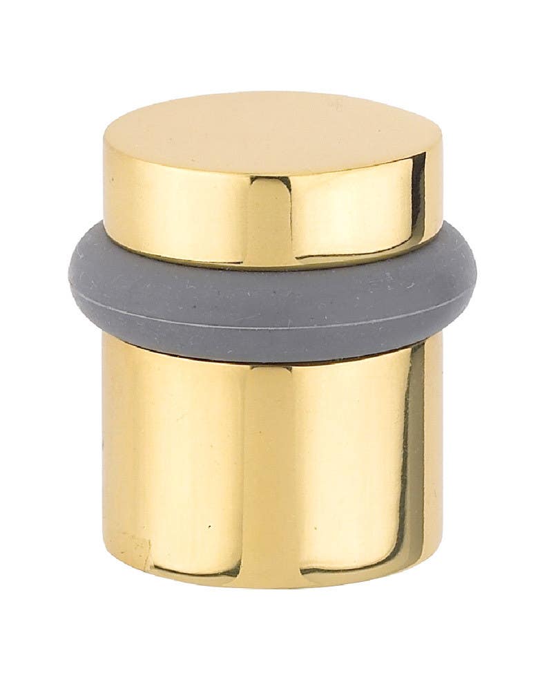 Von Morris 2325 Round Floor Door Stop, Burnished & Waxed