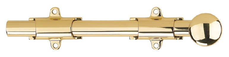 Von Morris 21 Solid Brass Traditional Knob And Guide Surface Bolt