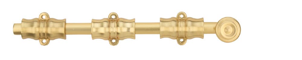 Von Morris 21 Solid Brass Colonial Knob And Guide Surface Bolt, Heavy Duty
